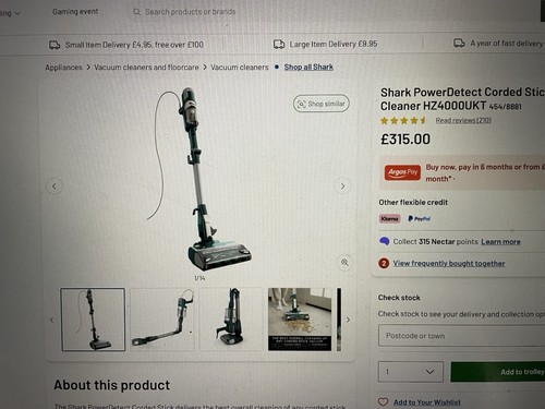 Shark hz400ukt corded stick - hz400ukt,